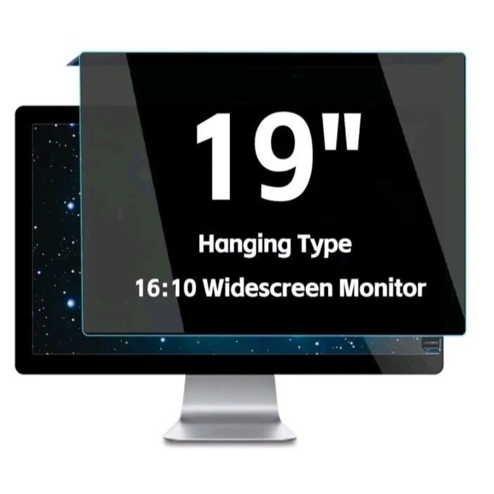 Acrylic Hanging 19 Inch Monitor Computer Privacy Screen Filter 16:10 Anti-glare